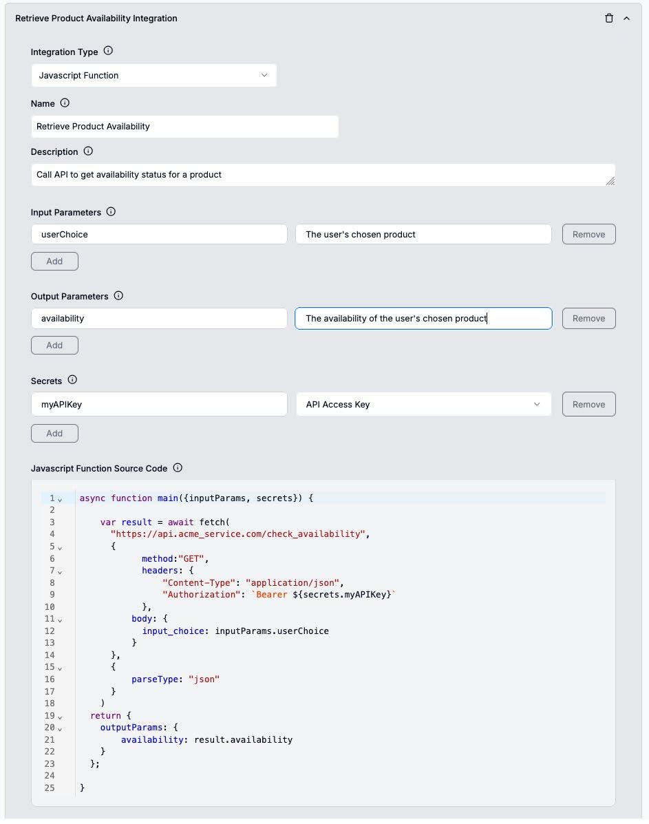 An example of a Custom Function including interface definitiona and implementation