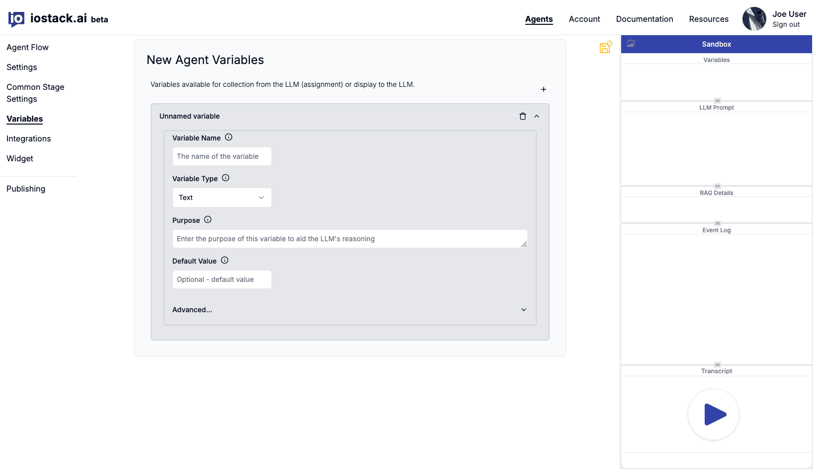 Configuring Variables